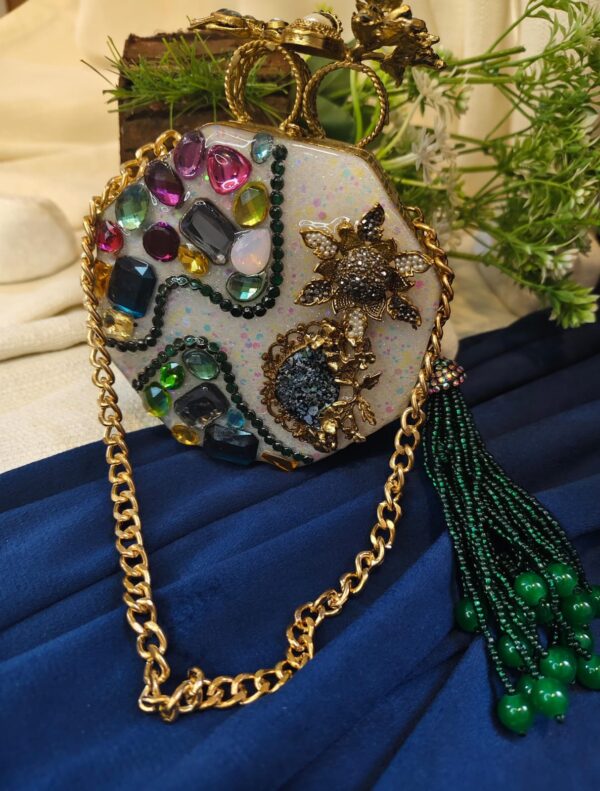 Resin 3D handmade mini clutch