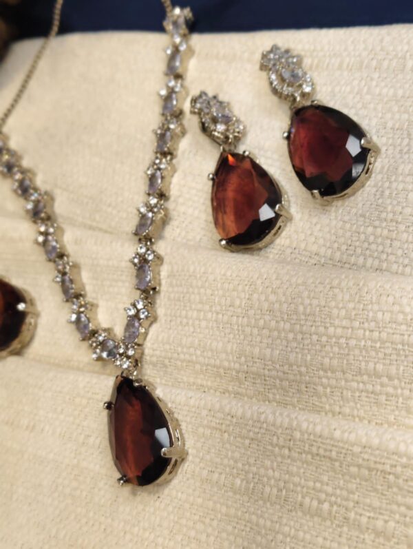 Beautiful doublet stone Necklace Set - Image 2