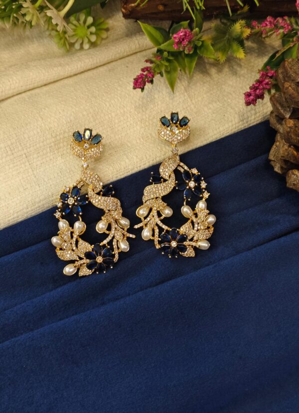 AD earrings with pearl