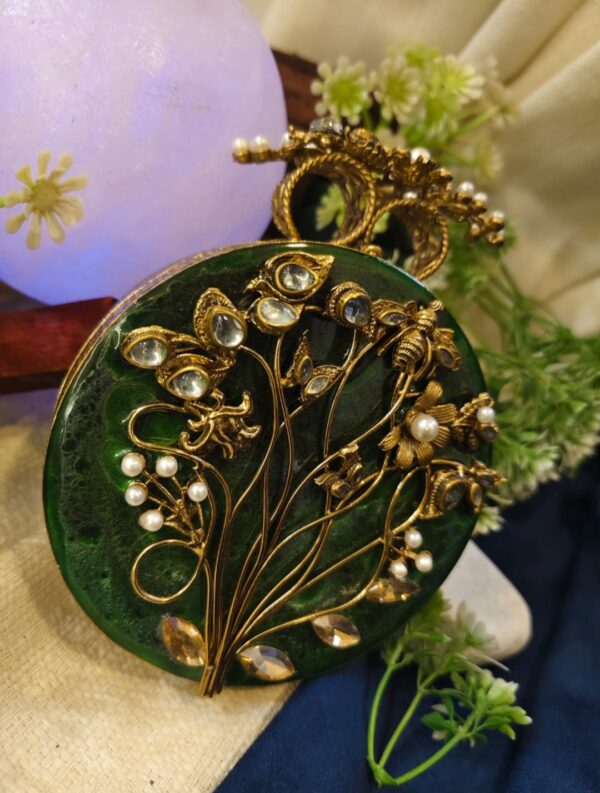 Handmade clutch round shap - Image 6