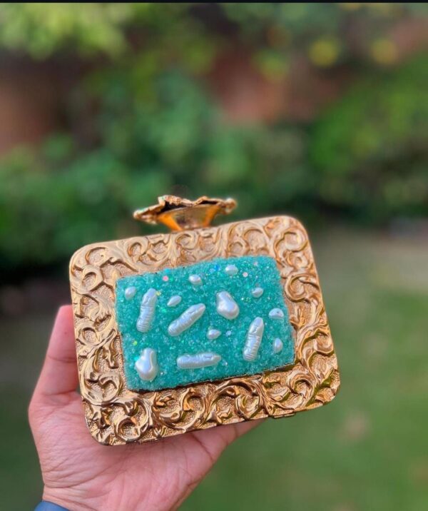 Resin handmade clutch