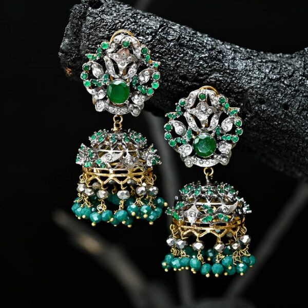 Gold polish jhumki - Image 3