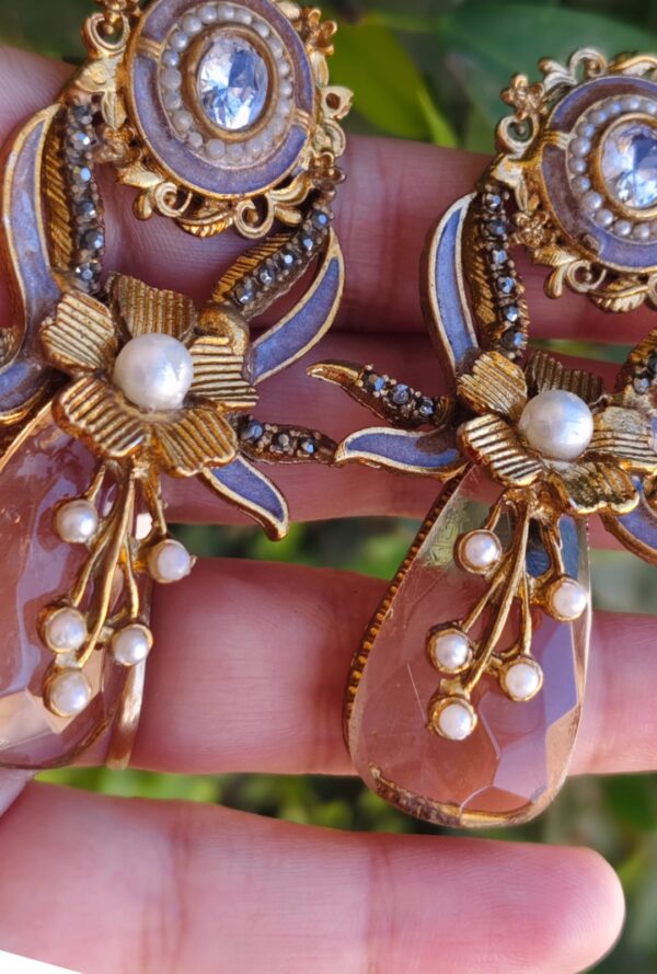 Handmade leafy sunshine earrings - Image 3