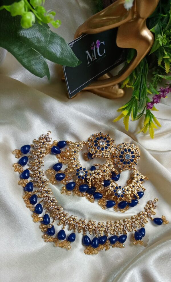 Beautiful Hyderabadi party wear set with bali style earrings