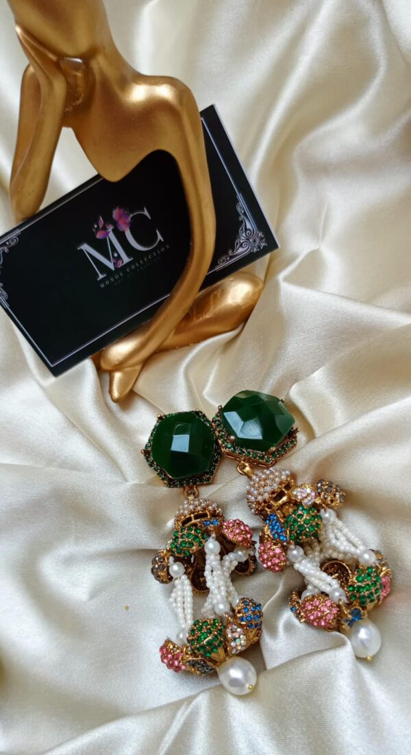 Big size stone jhumki