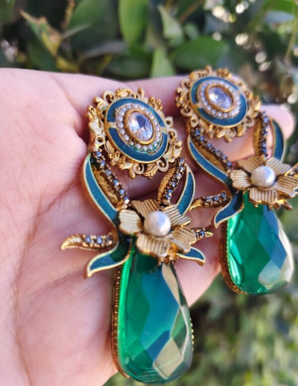Handmade leafy sunshine earrings