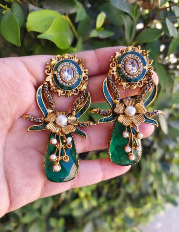 Handmade leafy sunshine earrings