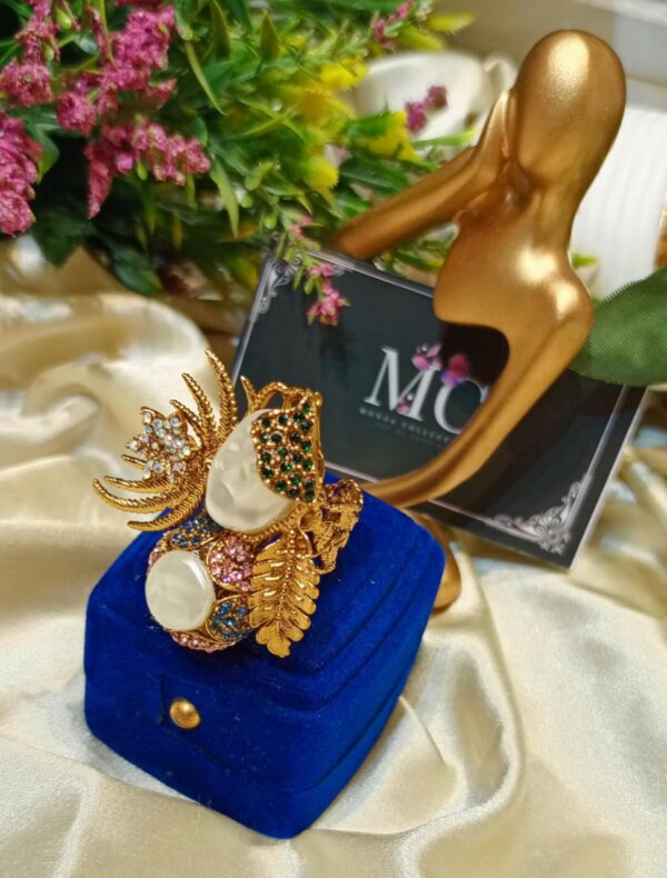 Designer adjustable ring available in dublet stone
