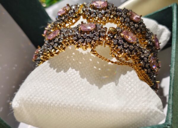 Hight quality zercone with Sona polish openable bangles - Image 30
