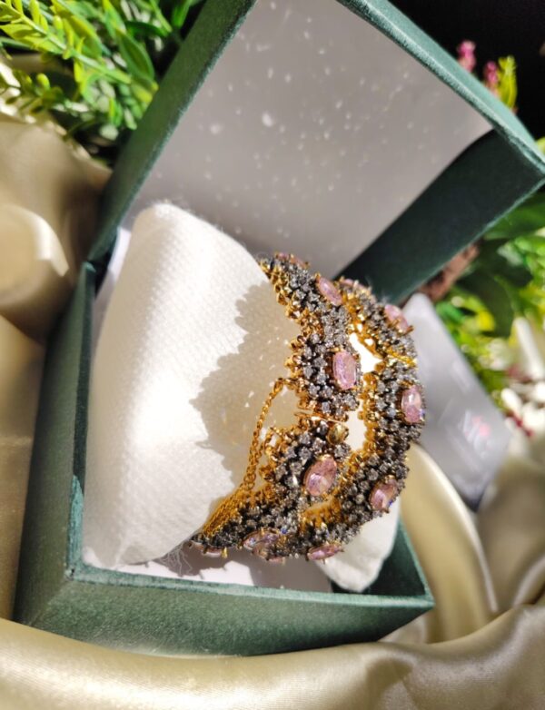 Hight quality zercone with Sona polish openable bangles - Image 28