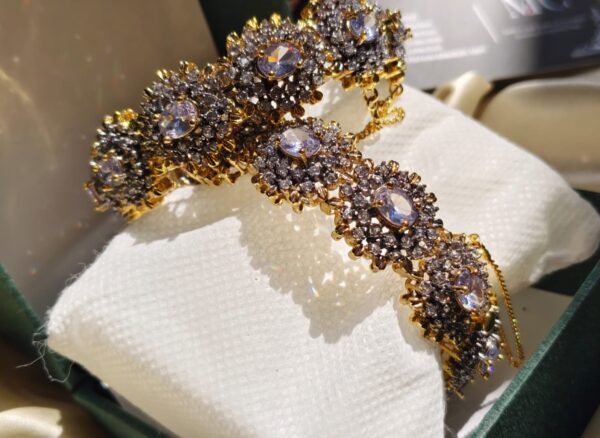 Hight quality zercone with Sona polish openable bangles - Image 26