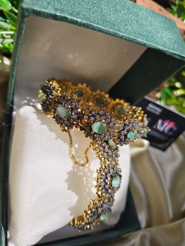 Hight quality zercone with Sona polish openable bangles - Image 20