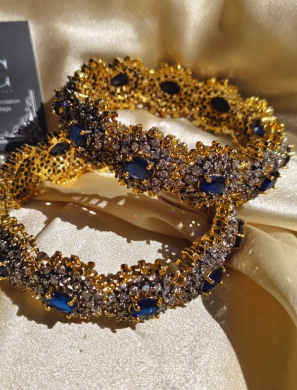 Hight quality zercone with Sona polish openable bangles - Image 17