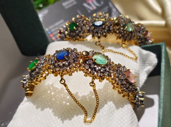 Hight quality zercone with Sona polish openable bangles - Image 2