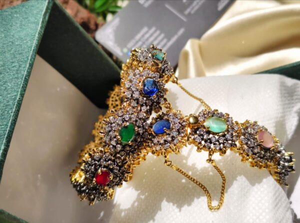 Hight quality zercone with Sona polish openable bangles - Image 11
