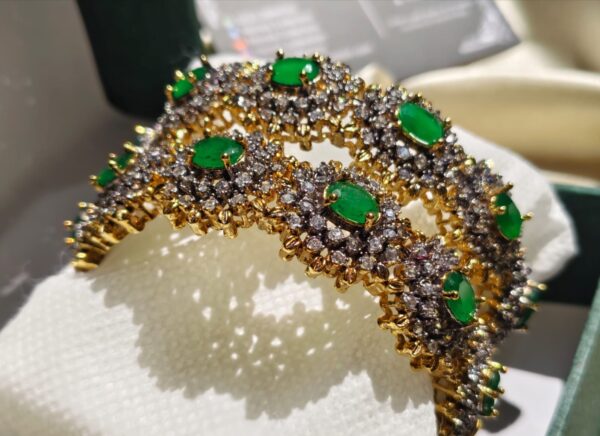 Hight quality zercone with Sona polish openable bangles - Image 6