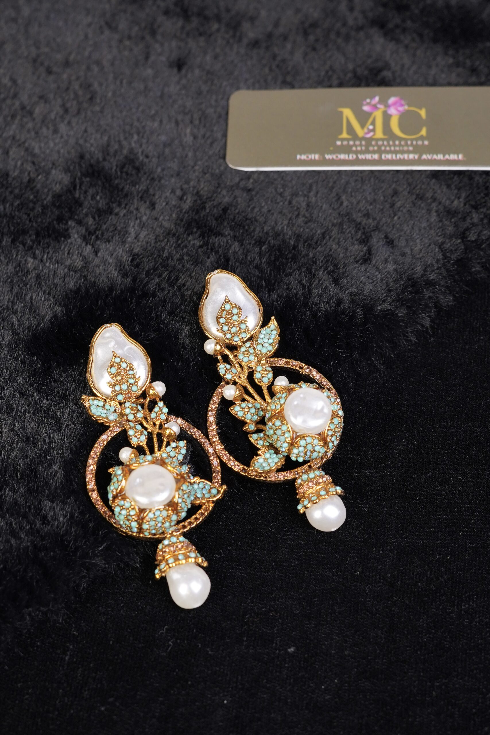 Gul_e_Noor Pearl Blossom Earring - Image 3