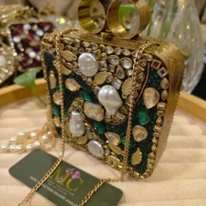 The swarovski Kundan Clutch