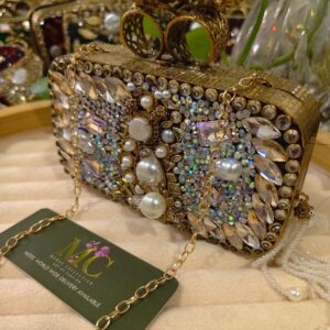 The swarovski Kundan Clutch